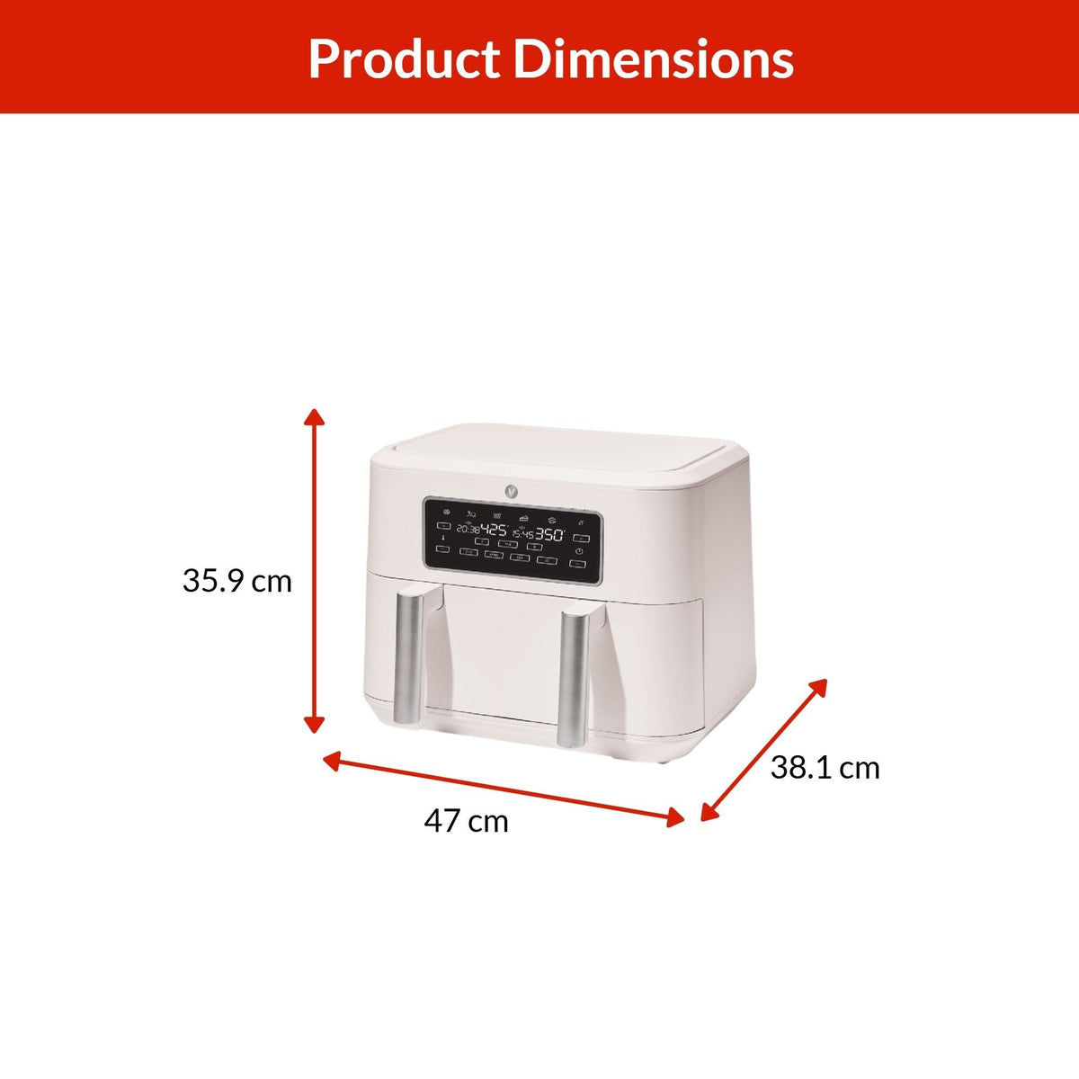 Colour Series Trizone Air Fryer, Shortbread Colour, 9-qt Z6X5 - product image 4