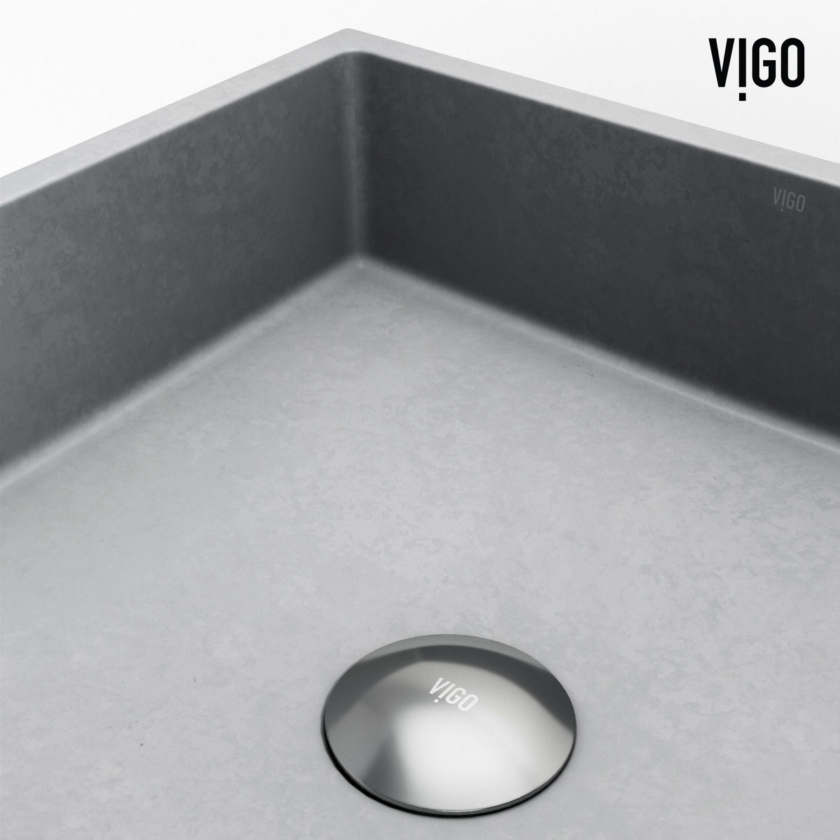 Alhambra Gothic Concreto Stone 15x15-in Deep Grey Bathroom Sink/Basin with Square Vessel Y1V6 - product image 4