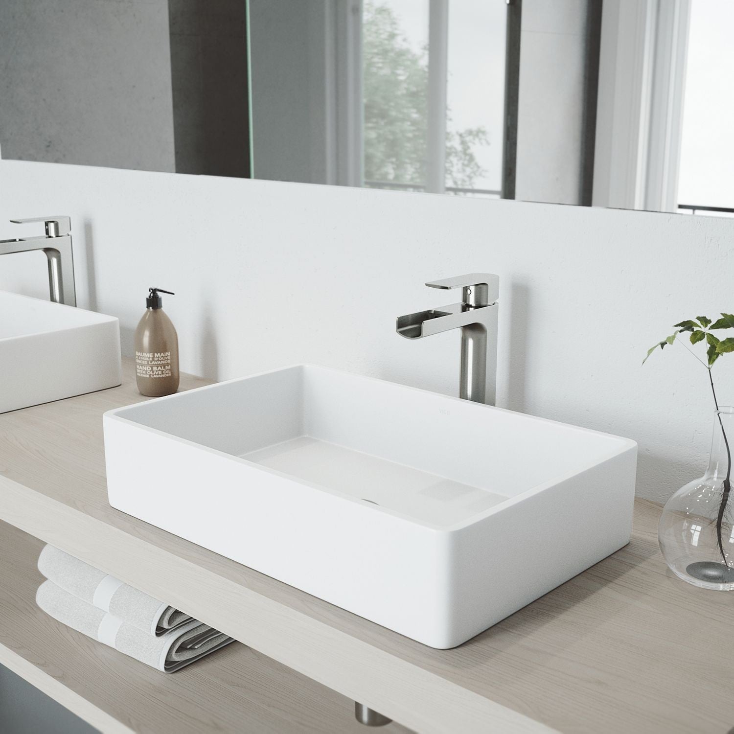 Amada 11-in Brushed Nickel Vessel Bathroom Faucet V9P4 - product image 8