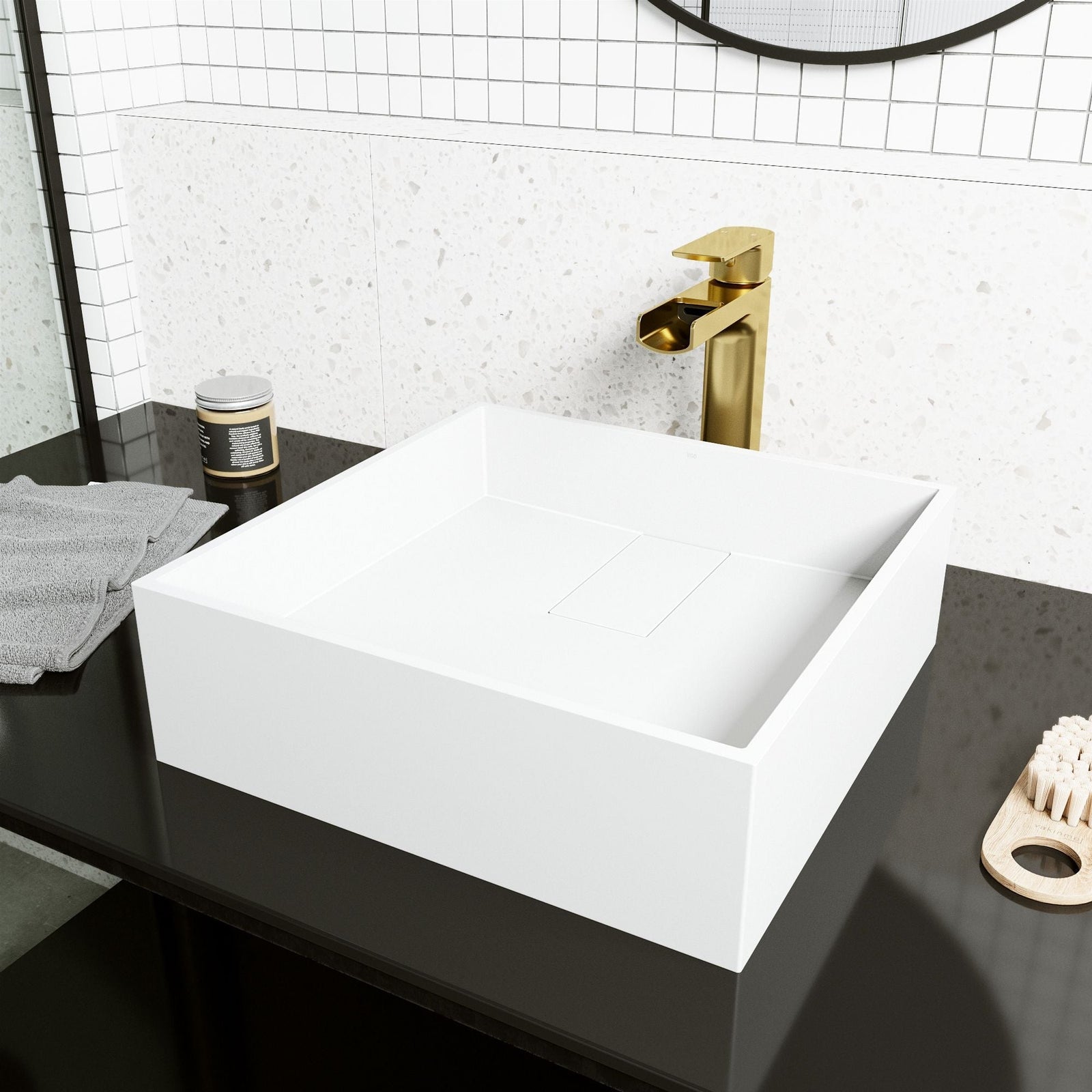 Bryant MatteStone 15x15-in Deep White Bathroom Sink/Basin with Square Vessel H6O4 - product image 5