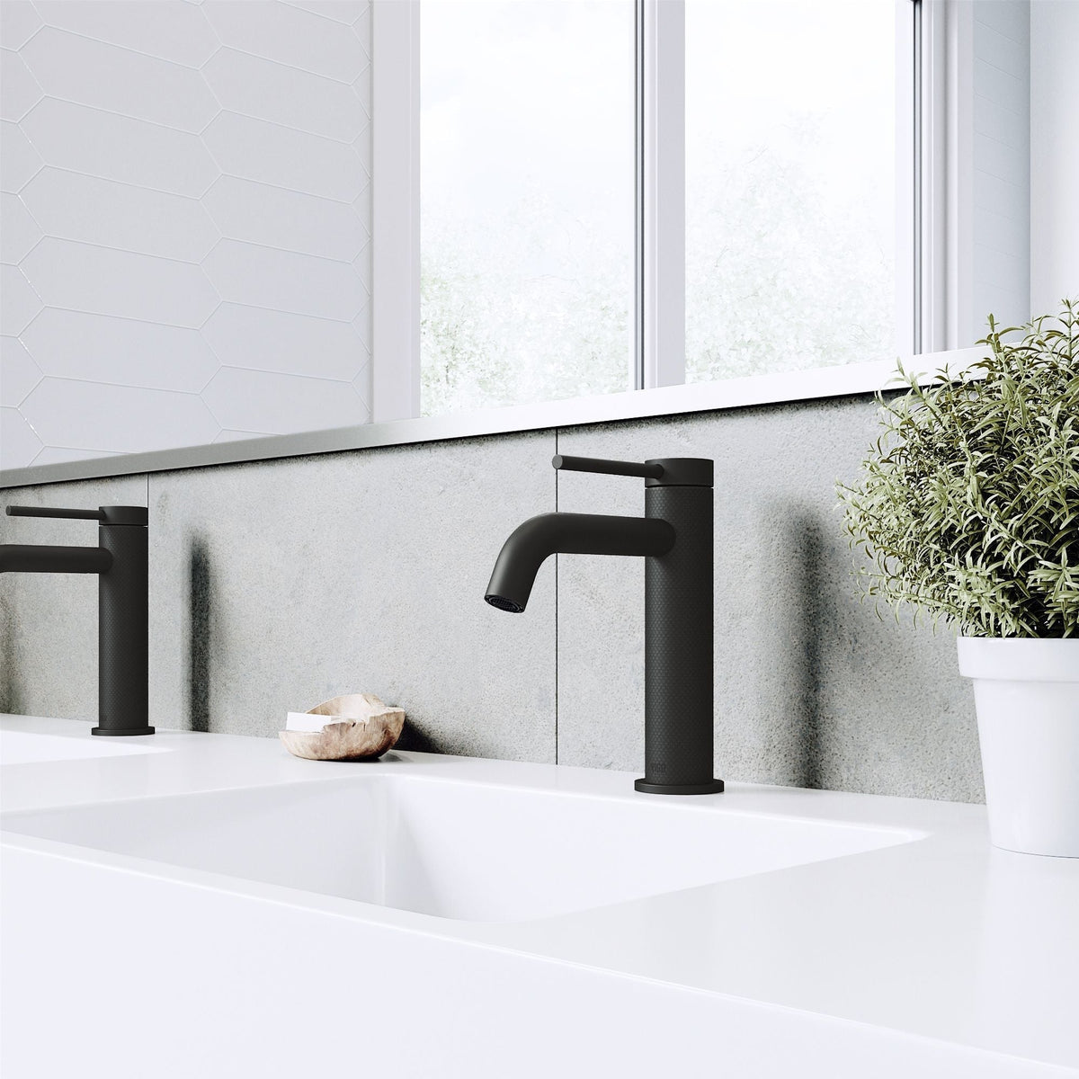 Madison Single Handle Single Hole cFiber Bathroom Sink Faucet, Matte Black Q3L3 - product image 7