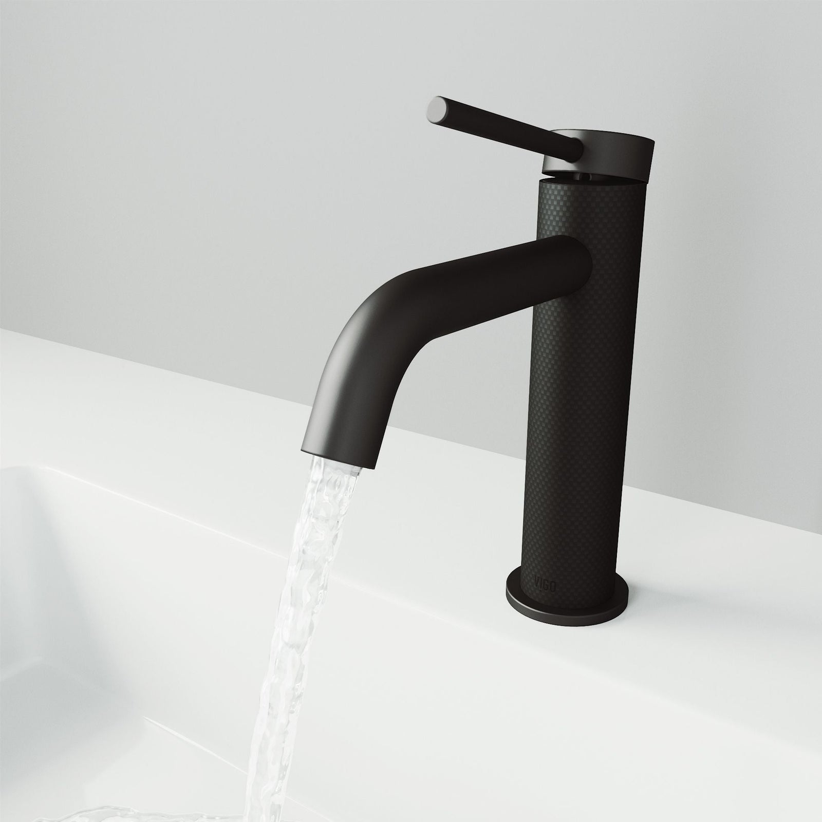 Madison Single Handle Single Hole cFiber Bathroom Sink Faucet, Matte Black Q3L3 - product image 8