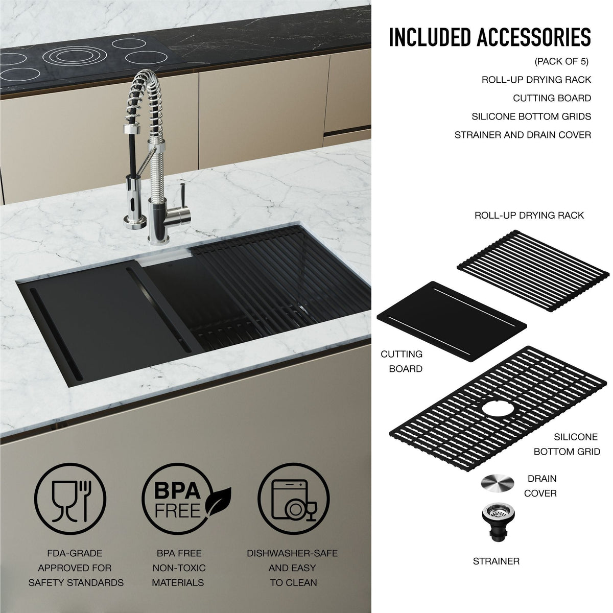 Mercer 33-in Stainless Steel Undermount Kitchen Sink B6H0 - product image 6