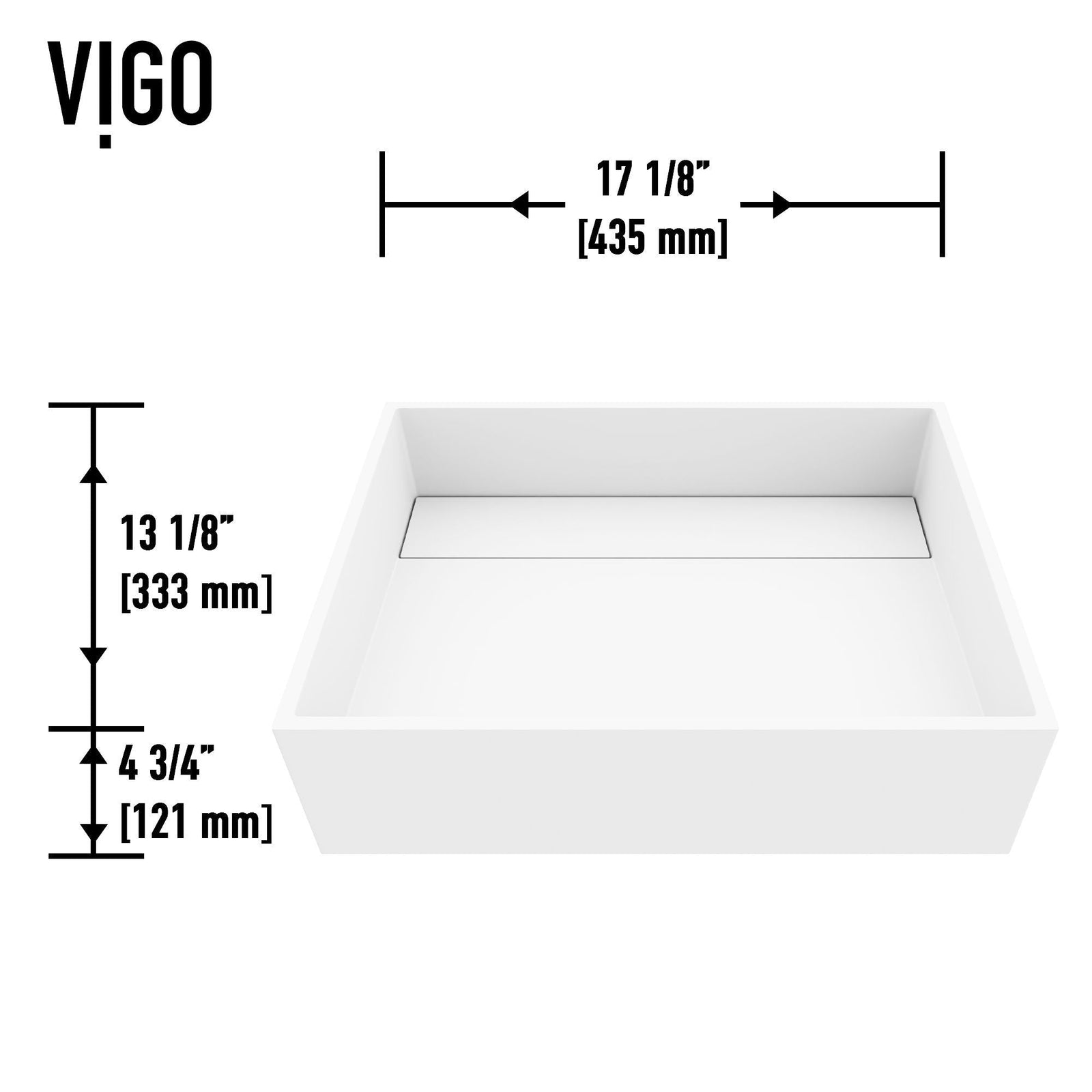 Montauk MatteStone 18x13-in Deep White Bathroom Sink/Basin with Rectangular Vessel H1J7 - product image 3