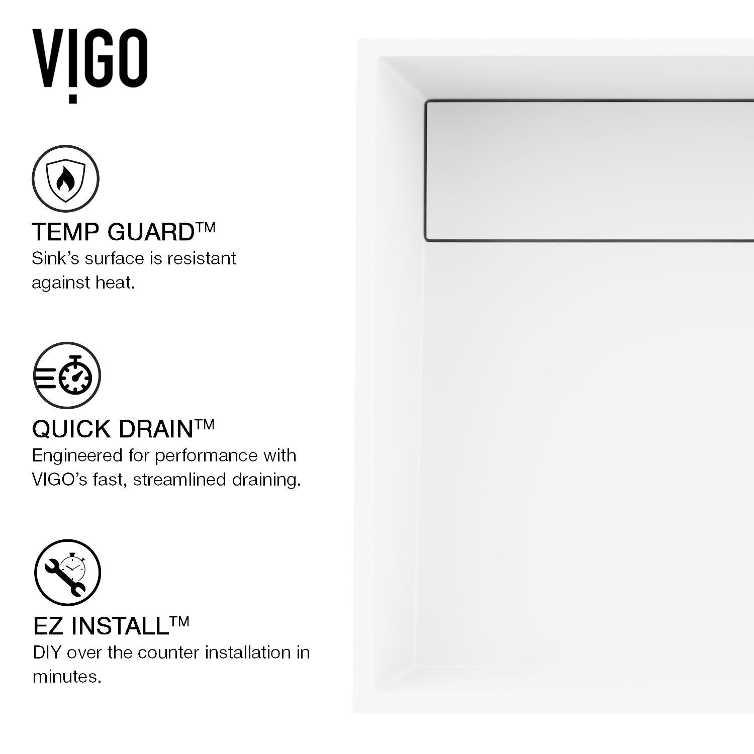 Montauk MatteStone 18x13-in Deep White Bathroom Sink/Basin with Rectangular Vessel H1J7 - product image 5