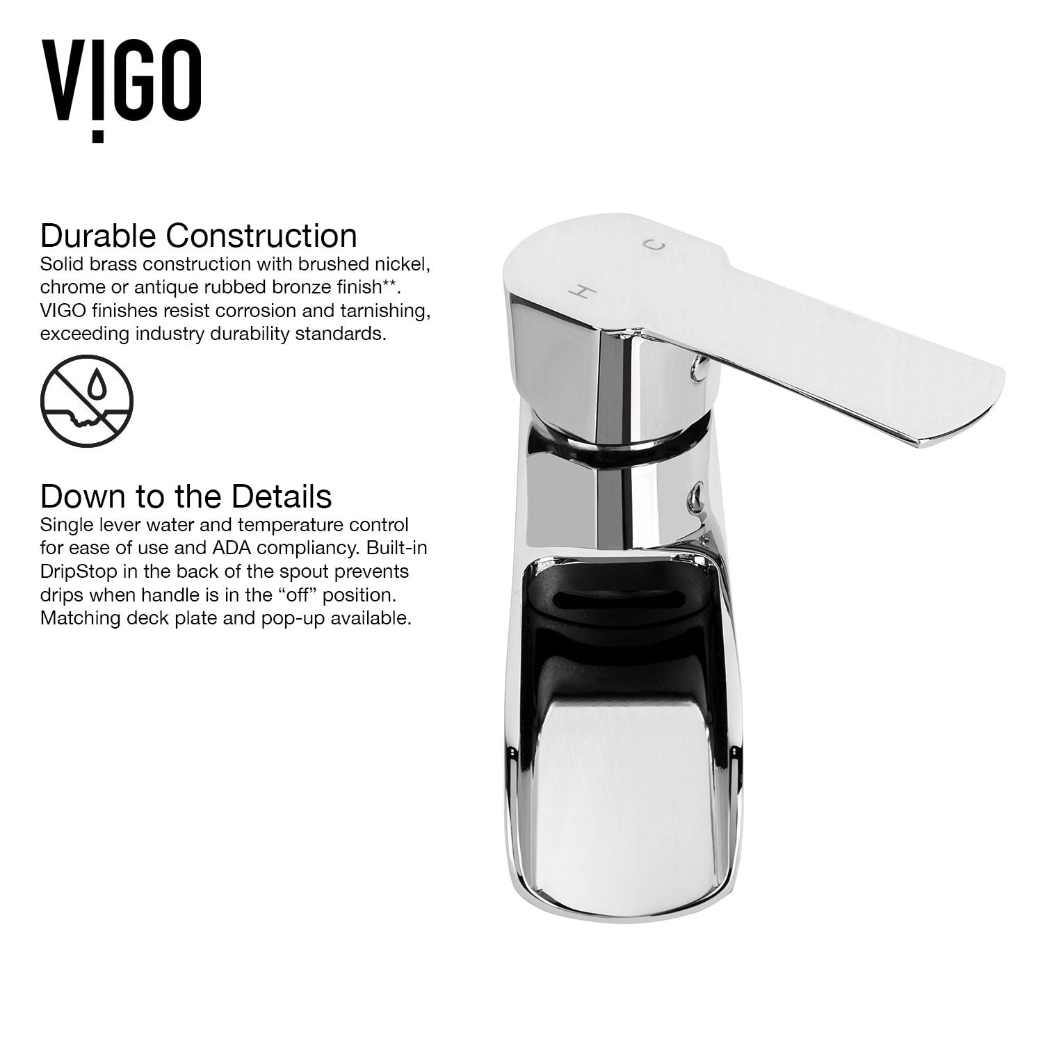 Niko Single Handle Vessel Sink Bathroom Faucet with Deck Plate, Chrome R1Y3 - product image 5
