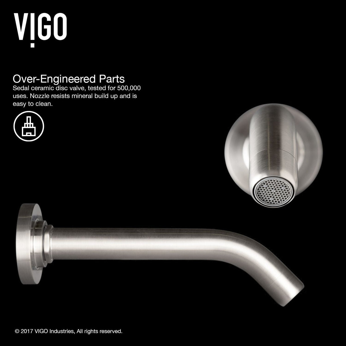 Olus Wall Mount Bathroom Faucet, WaterSense Certified, Brushed Nickel X1G1 - product image 7