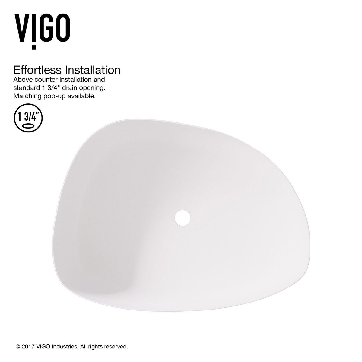 Peony Matte Stone Novelty Composite Vessel Bathroom Sink/Basin with Deep Bowl, White V7I9 - product image 4