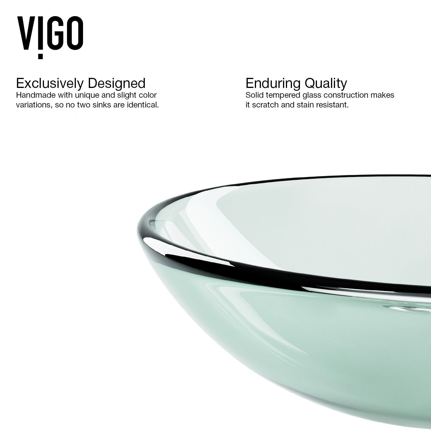 Round Glass Vessel Bathroom Sink/Basin with Repellent Seal Coating, Crystalline L6P1 - product image 3
