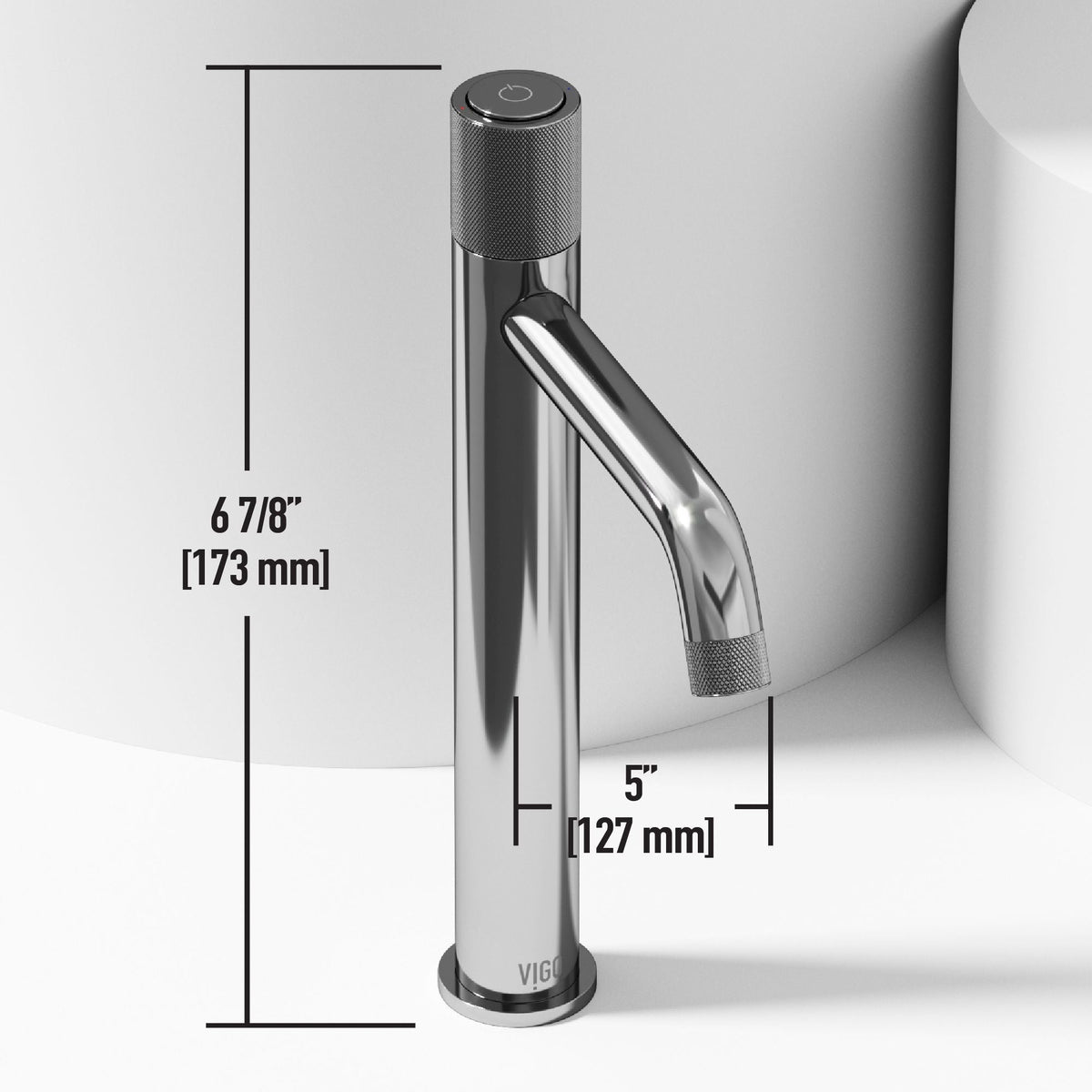 Segovia Gothic ConcretoStone Grey Bathroom Sink/Basin Set with Apollo Faucet and Rectangular Vessel B4I7 - product image 5