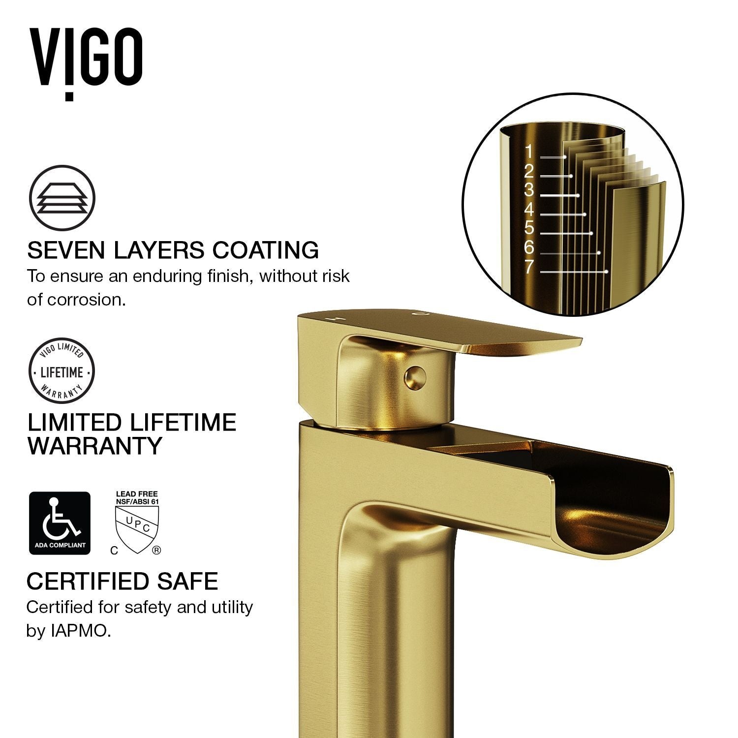 Sottile MatteShell White Bathroom Sink/Basin Set with Amada Faucet and Glass Rectangular Vessel V9E1 - product image 7