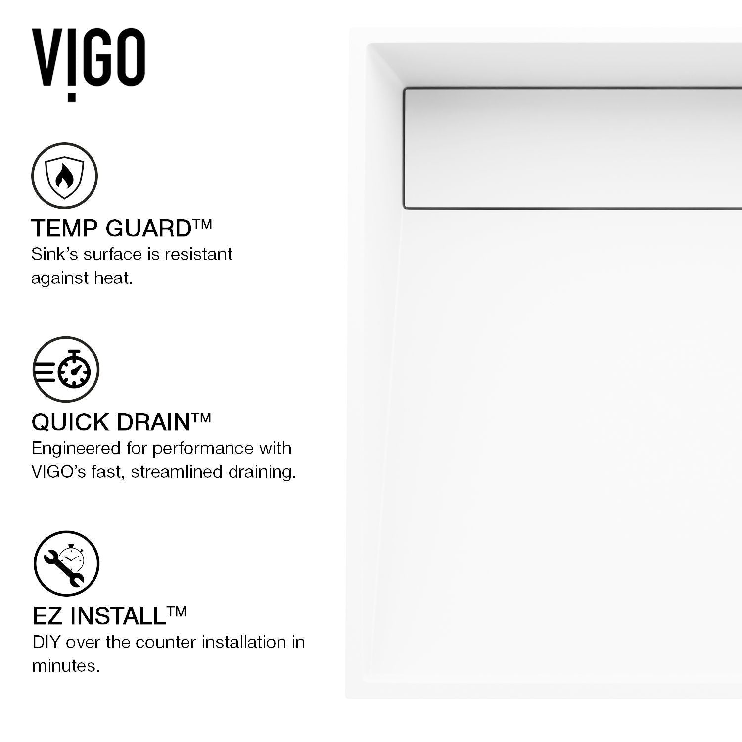 Starr Modern MatteStone 15x15-in Deep White Bathroom Sink/Basin with Square Vessel B4Z2 - product image 2