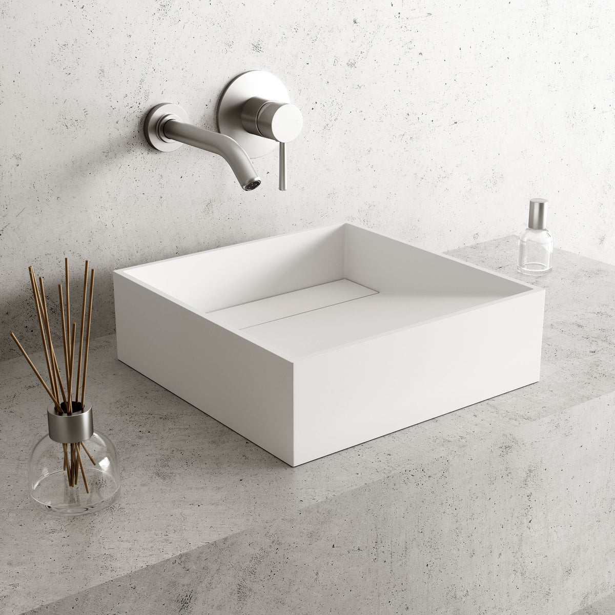 Starr Modern MatteStone 15x15-in Deep White Bathroom Sink/Basin with Square Vessel B4Z2 - product image 6