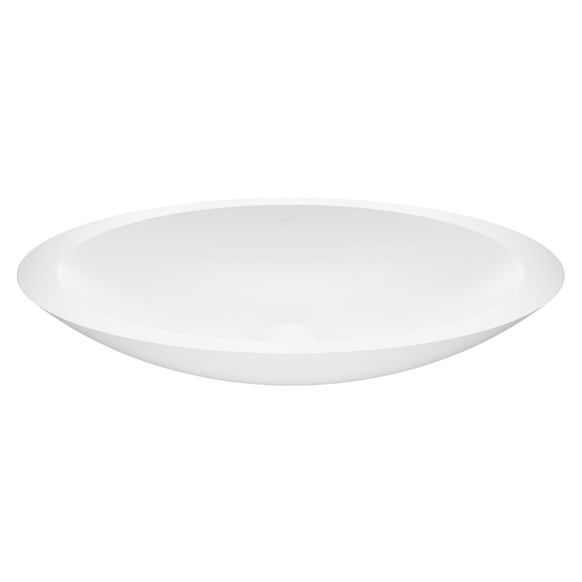 Wisteria Matte Stone Circular Vessel Bathroom Sink/Basin with Deep Bowl, White J5V1 - product image 1