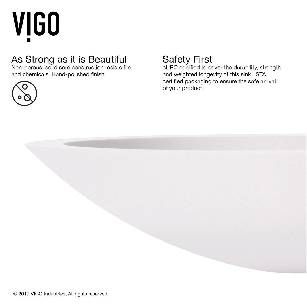 Wisteria Matte Stone Circular Vessel Bathroom Sink/Basin with Deep Bowl, White J5V1 - product image 3