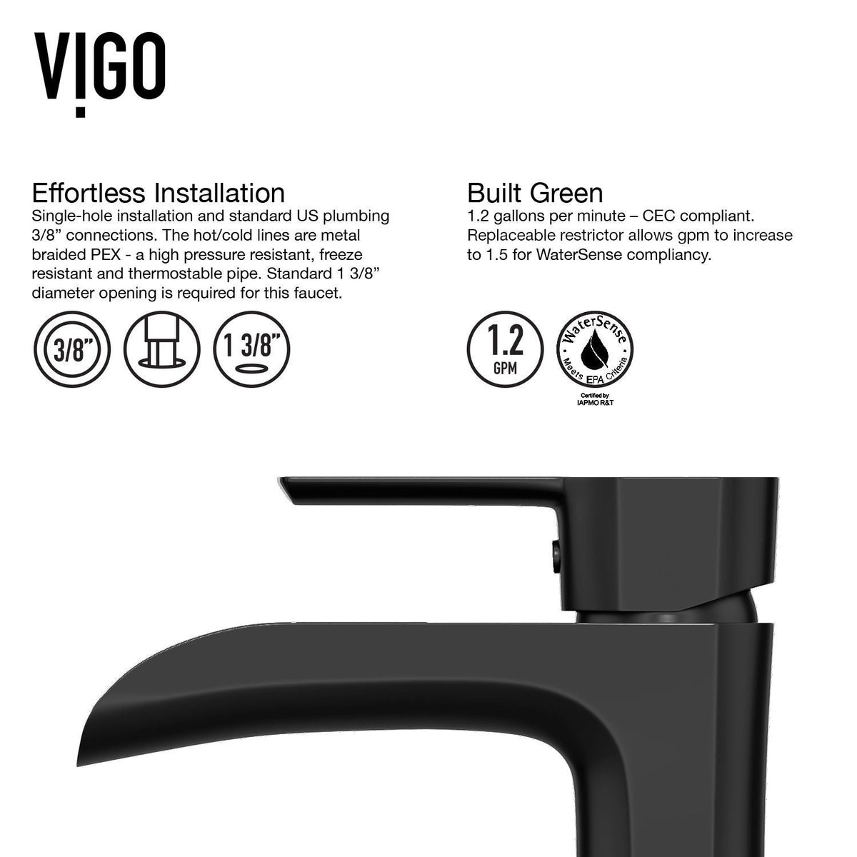Wisteria MatteStone White Bathroom Sink/Basin Set with Niko Faucet and Oval Composite Vessel V7T1 - product image 6