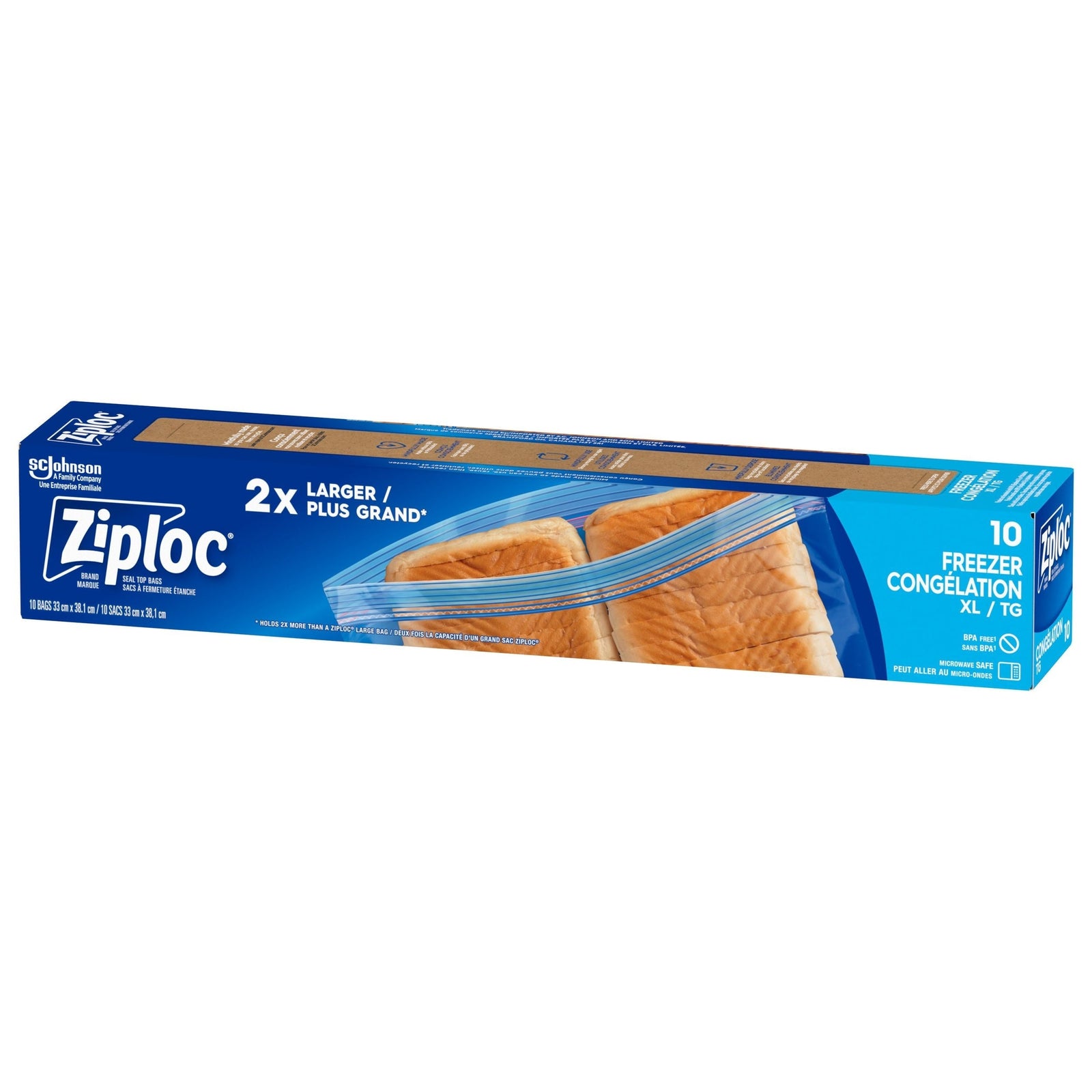 Extra Large Freezer Plastic Bags, 5.5-L, 10-pk R5U7 - product image 2