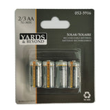 150mAh 2/3 AA Solar Rechargeable Batteries, 4-pk T8N5 - product image 1