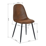 39F Charlton Suede Dining Chair, Brown Q3U2 - product image 8