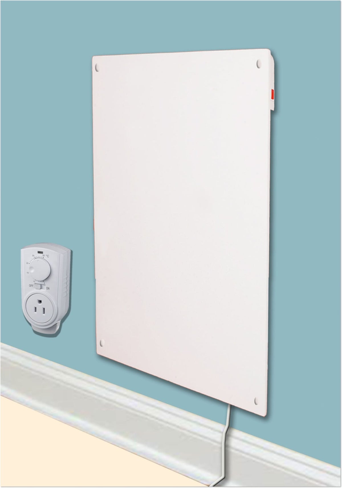 Heater Electric Heater with Plug-in Thermostat, 600W, White L6U1 - product image 6