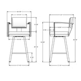 Akers Swivel Counter Stool with Padded Backrest, Multiple Colours, 26-in Y1E5 - product image 1