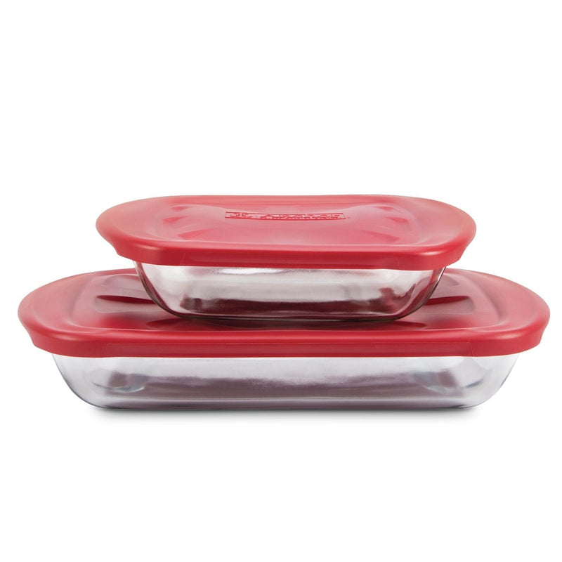 Glass Bake 'n' Keep Set with Plastic Lids, 4-pc M6U9