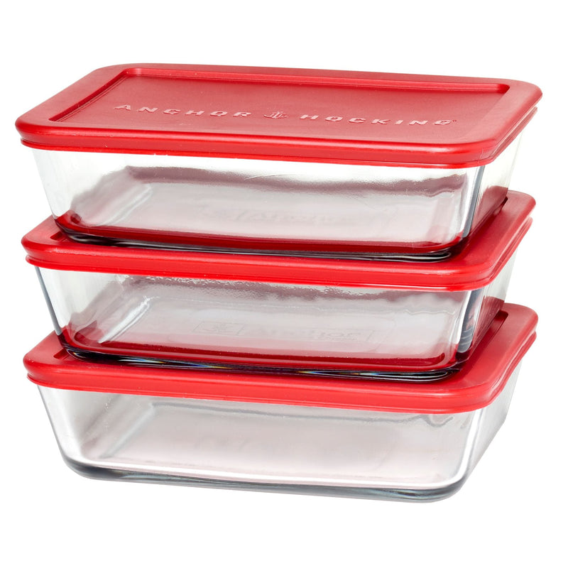 Glass Meal Prep Food Storage Container Set, 6-pc K7E0