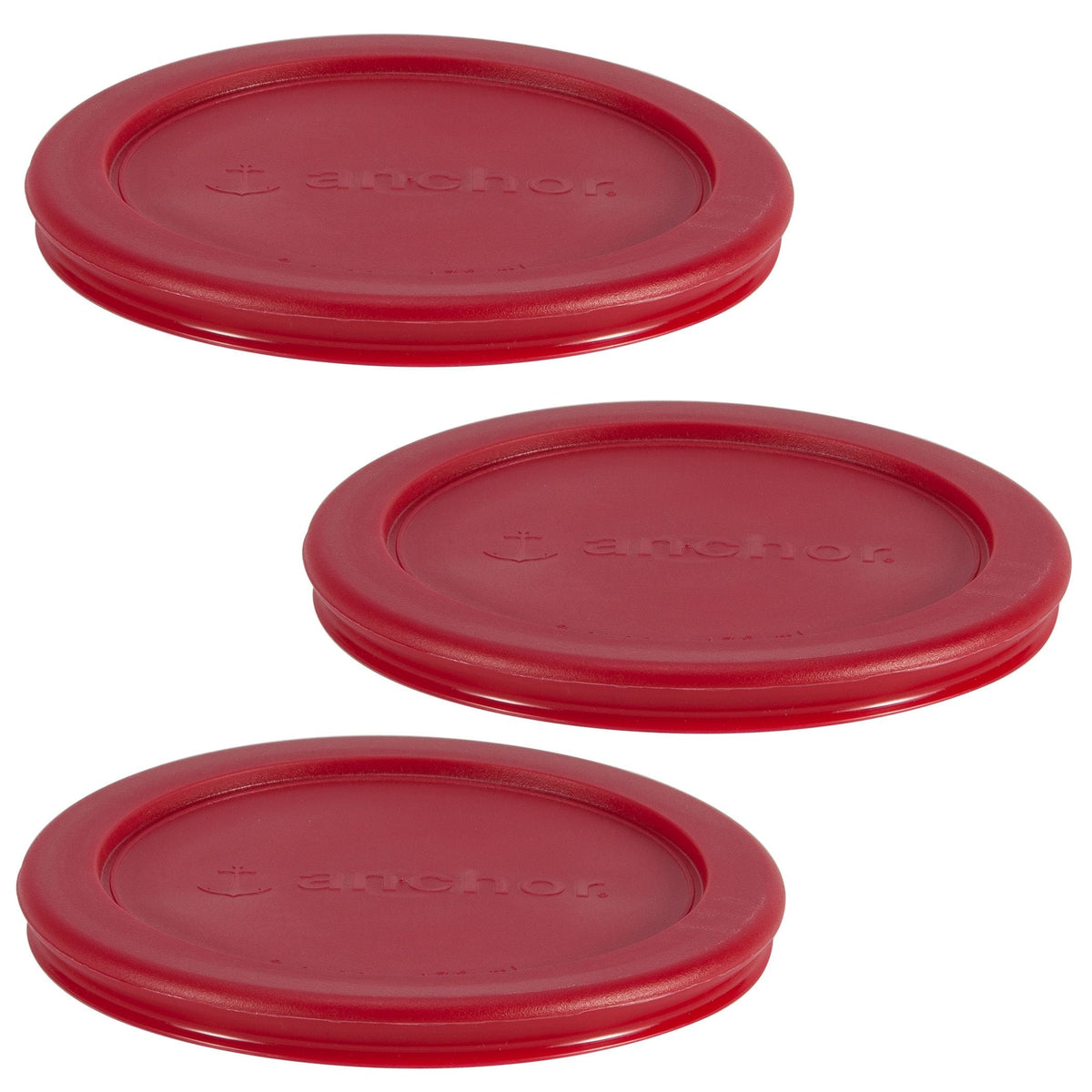 Plastic Lid Set, Red, 3-pc x 2-Cup R4J2 - product image 1
