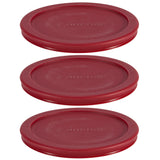 Plastic Lid Set, Red, 3-pc x 4-Cup F9D5 - product image 1