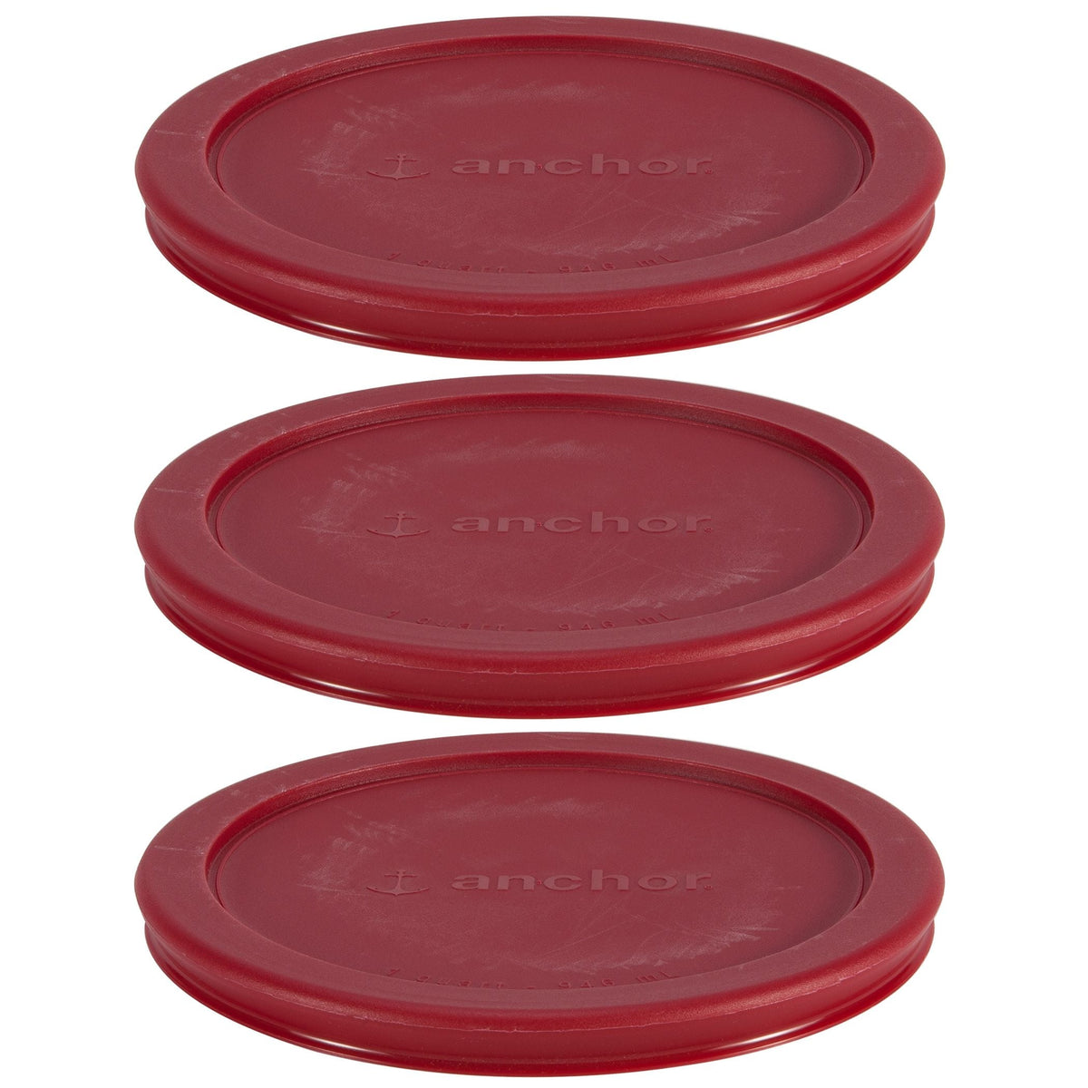 Plastic Lid Set, Red, 3-pc x 4-Cup F9D5 - product image 1