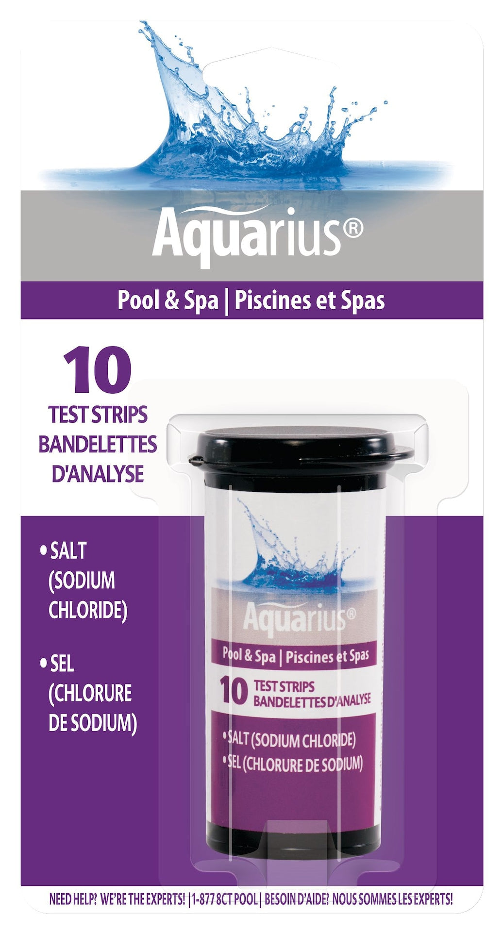 Sodium Chloride Pool & Spa Salt Water Test Strips, 10-pk E5Q2 - product image 1