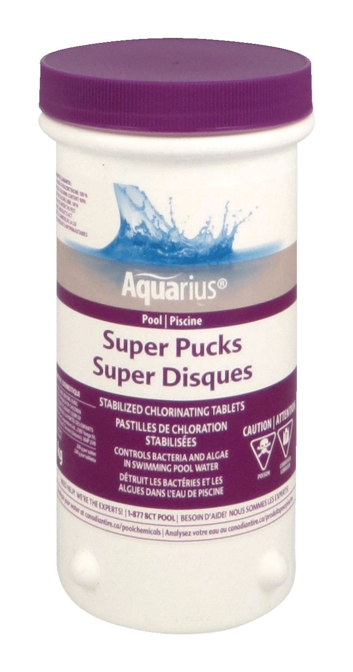 Super Pucks Stabilized Chlorine Tablets, 1-kg U9C2