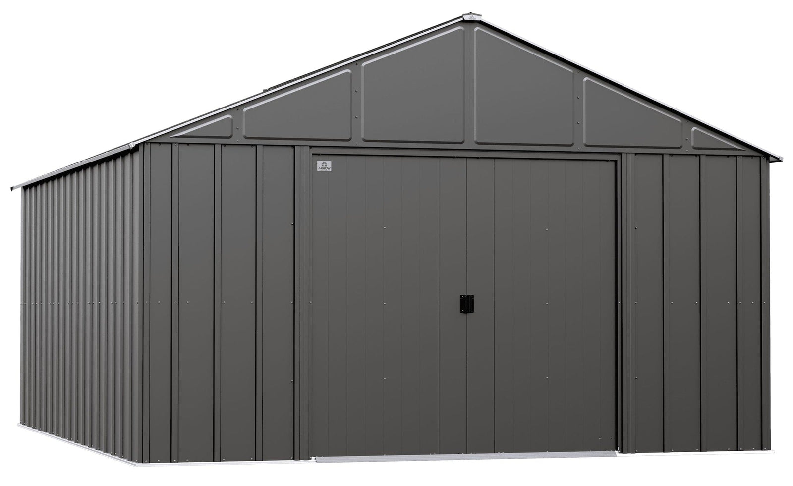 Classic 12x14-ft Charcoal Corrosion-Resistant Metal Shed G8H6 - product image 1