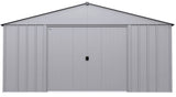 Classic 14x14-ft Flute Grey Corrosion-Resistant Steel Shed A4J7 - product image 1