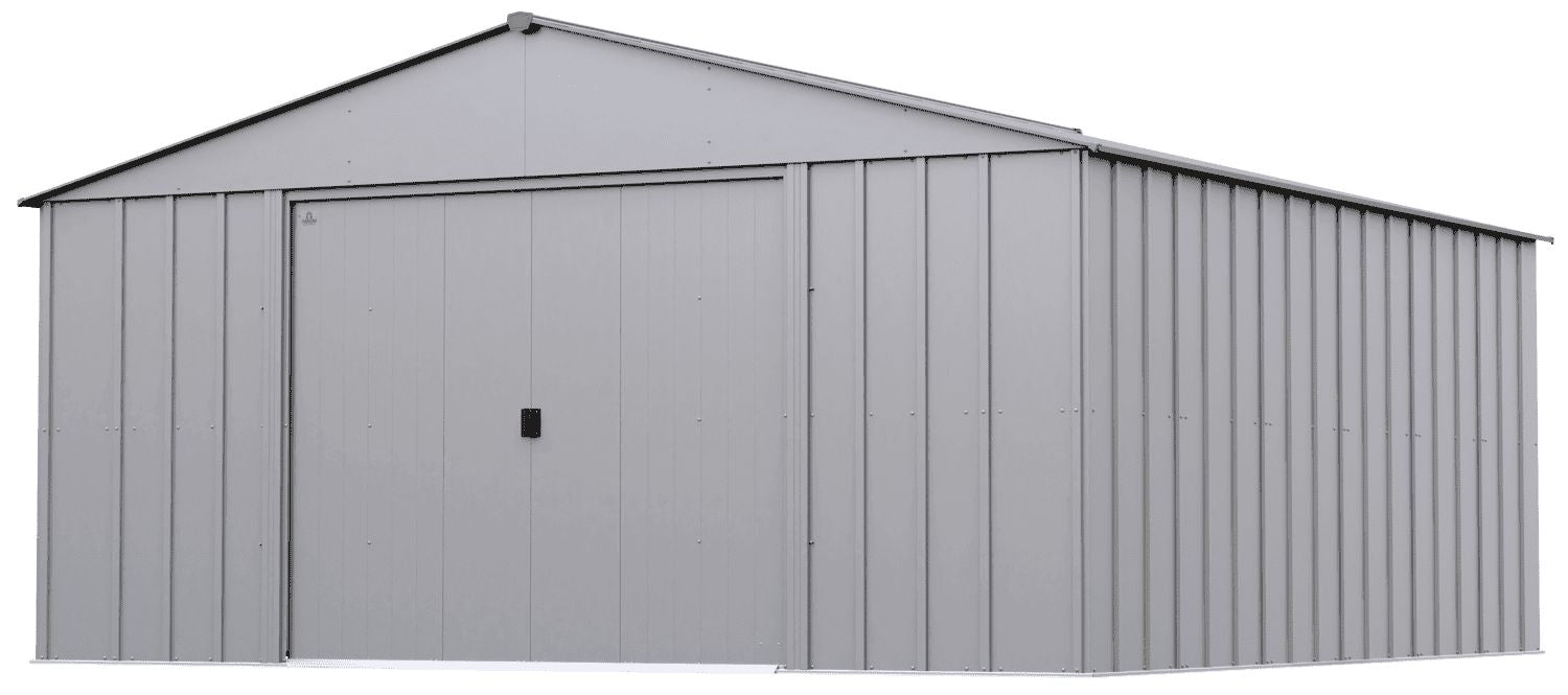 Classic 14x14-ft Flute Grey Corrosion-Resistant Steel Shed R4P4 - product image 2