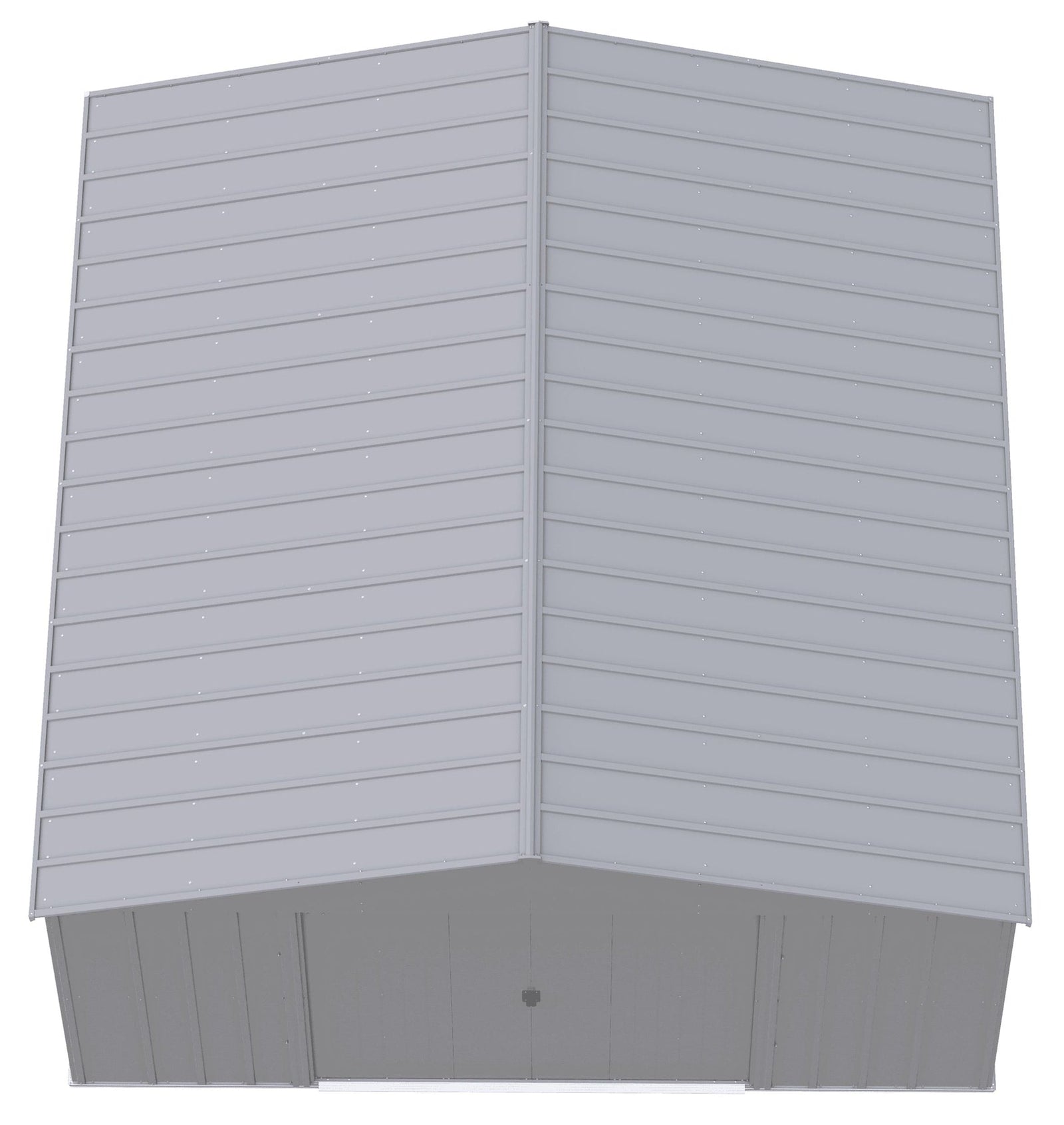 Classic 14x14-ft Flute Grey Corrosion-Resistant Steel Shed A4J7 - product image 5