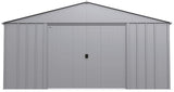 Classic 14x17-ft Flute Grey Corrosion-Resistant Metal Shed B6F3 - product image 2