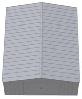 Classic 14x17-ft Flute Grey Corrosion-Resistant Metal Shed B6F3 - product image 4