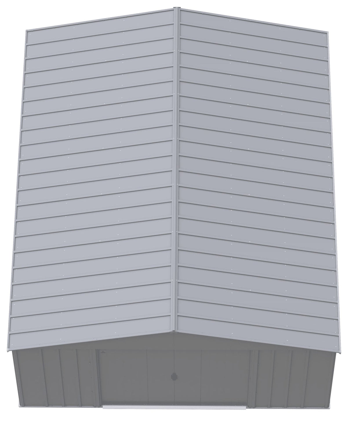 Classic 14x17-ft Flute Grey Corrosion-Resistant Metal Shed B6F3 - product image 4