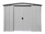 Classic 8x6-ft Flute Grey Galvanized Steel Storage Shed with Pitched Roof P1C2 - product image 1