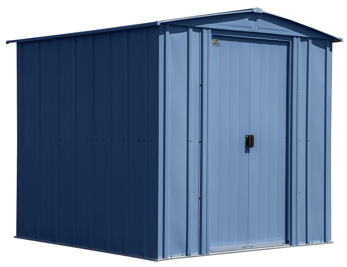 Classic Galvanized Steel Storage Shed, Blue Grey, 6-ft x 7-ft H0J7 - product image 3