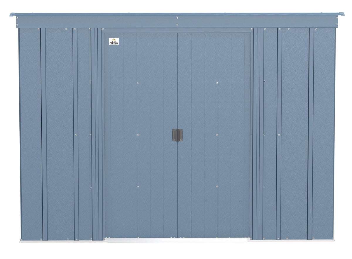 Classic Galvanized Steel Storage Shed, Blue Grey, 8-ft x 4-ft I8H9 - product image 3
