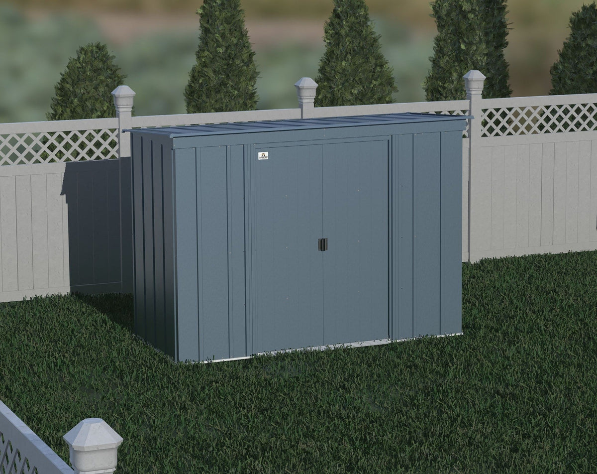 Classic Galvanized Steel Storage Shed, Blue Grey, 8-ft x 4-ft I8H9 - product image 7
