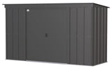 Classic Galvanized Steel Storage Shed, Charcoal, 10-ft x 4-ft X5T5 - product image 1