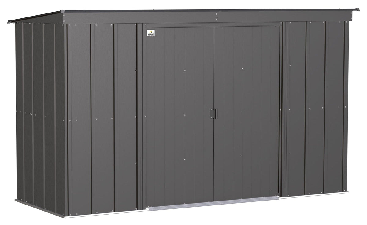 Classic Galvanized Steel Storage Shed, Charcoal, 10-ft x 4-ft X5T5 - product image 2