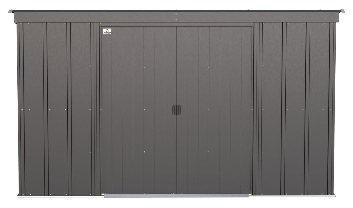 Classic Galvanized Steel Storage Shed, Charcoal, 10-ft x 4-ft X5T5 - product image 3