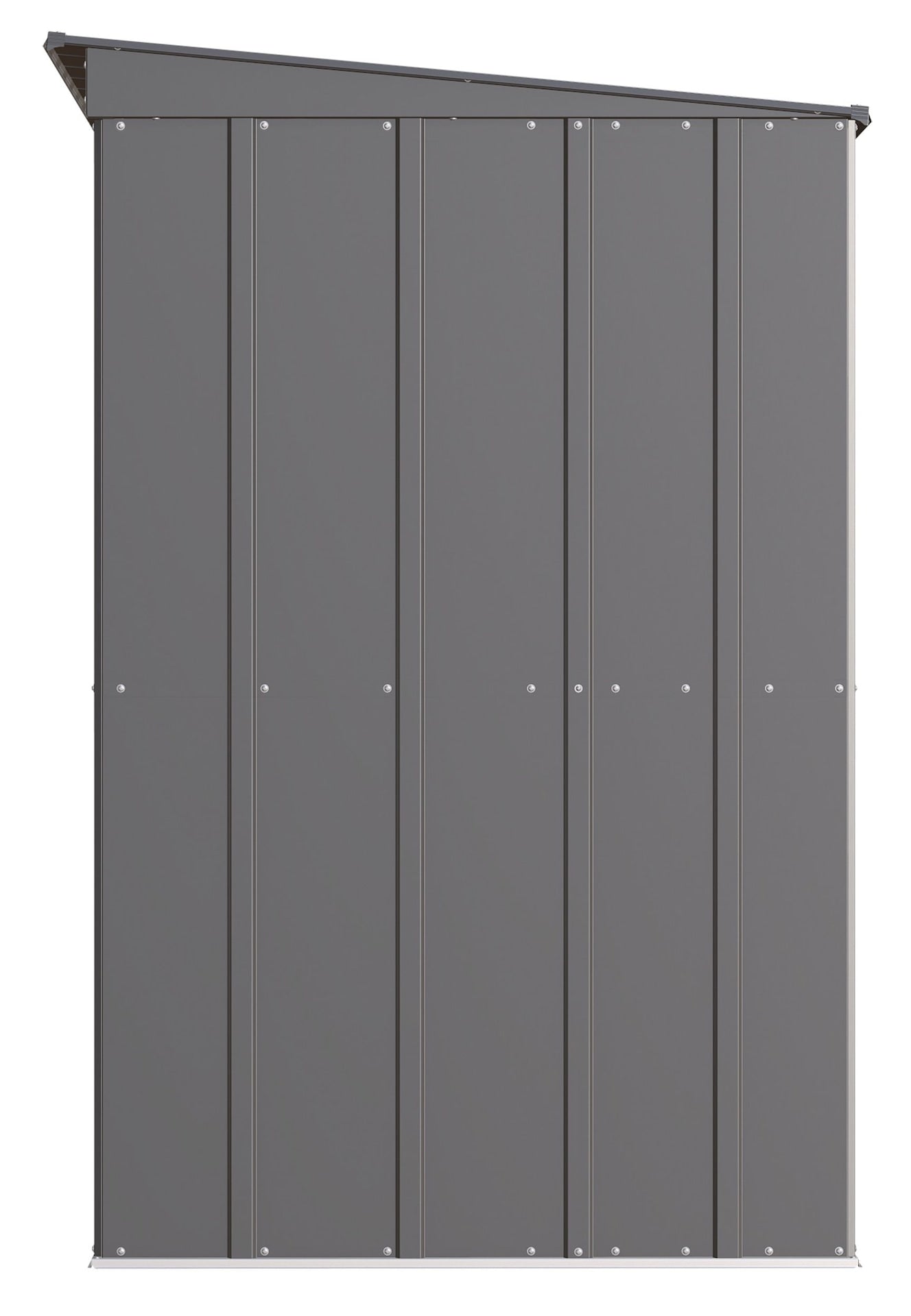 Classic Galvanized Steel Storage Shed, Charcoal, 10-ft x 4-ft X5T5 - product image 4