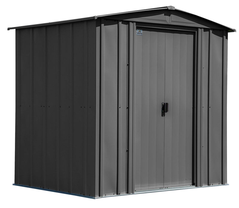 Classic Galvanized Steel Storage Shed, Charcoal, 6-ft x 5-ft Z5V6