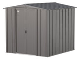 Classic Galvanized Steel Storage Shed, Charcoal, 6-ft x 7-ft O7U9 - product image 1