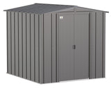 Classic Galvanized Steel Storage Shed, Charcoal, 6-ft x 7-ft O7U9 - product image 2